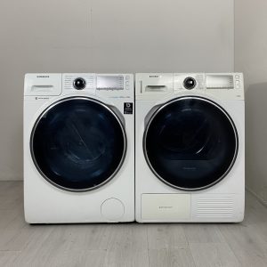SAMSUNG Tvätt/tork-set WW80H7600EW DV90H8000HW W9255
