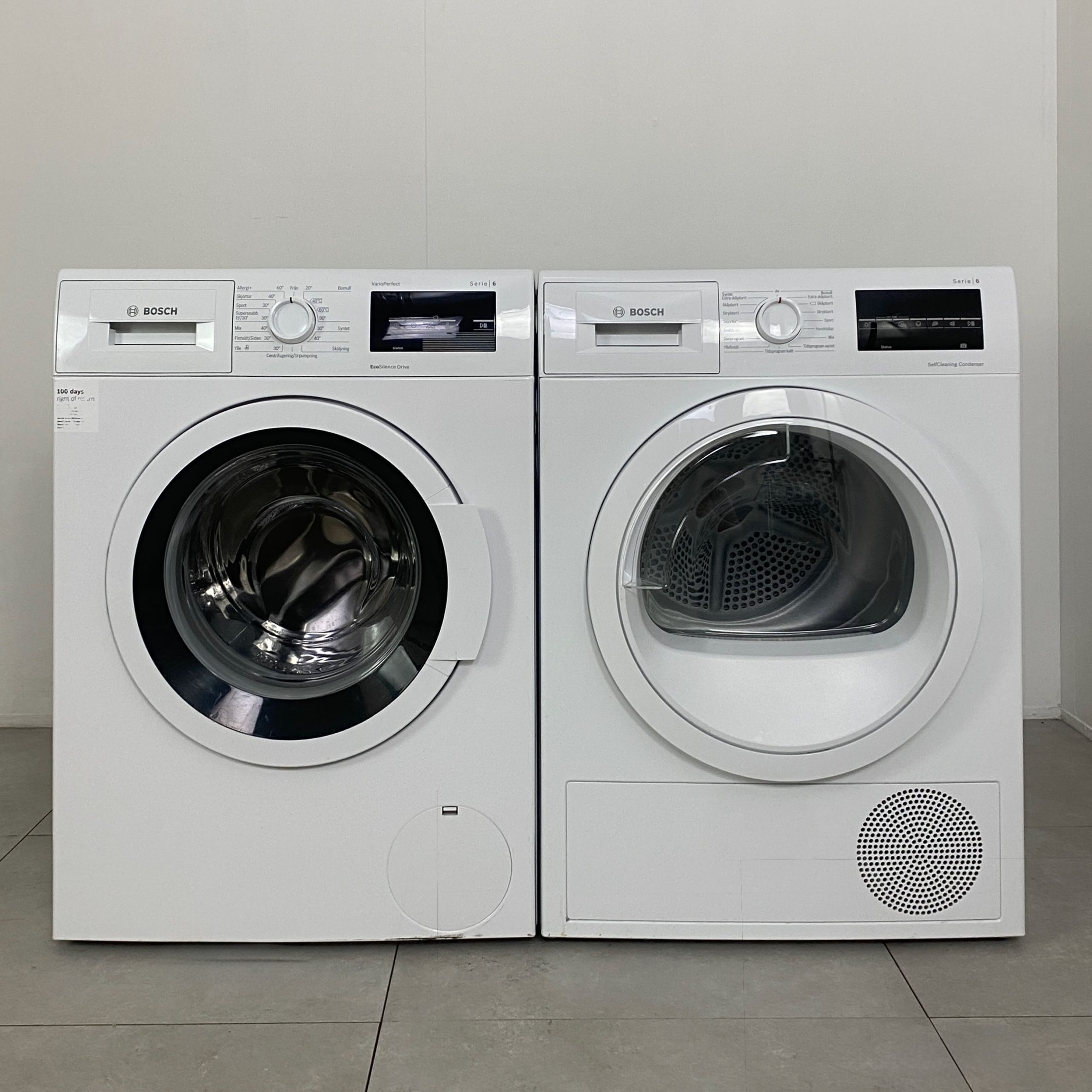 BOSCH Tvätt/tork-set WAT283L8SN/WTW87400SN K2417