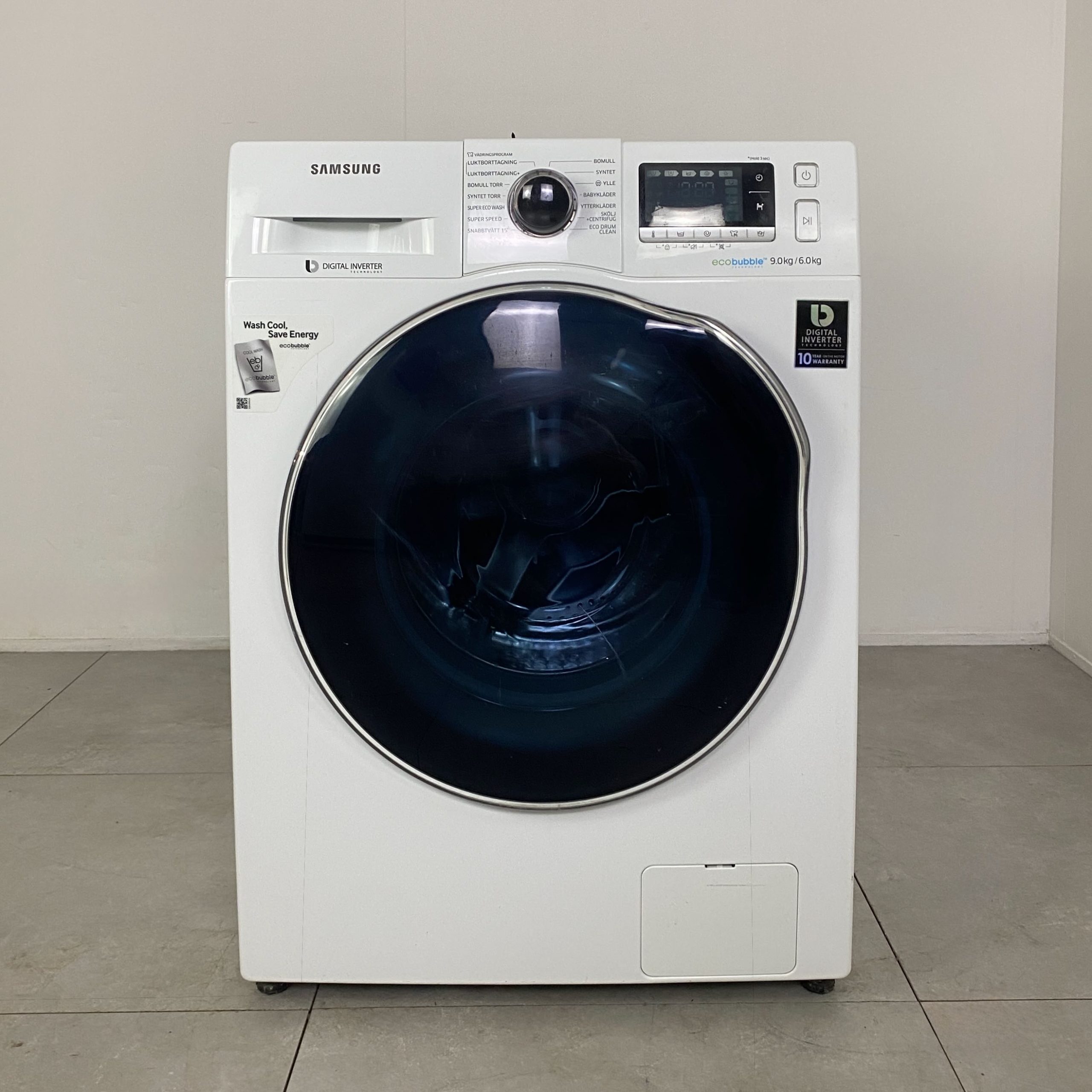 SAMSUNG Tvätt/tork-kombi WD90J6400AW K2503