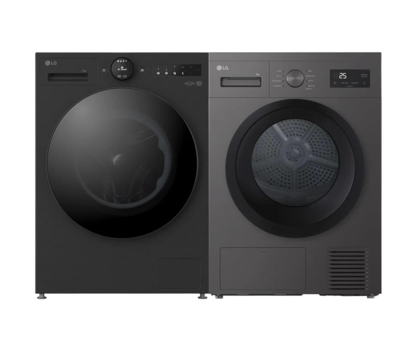 LG Tvätt/tork-set F4X7011TBB/RHA1008NDK K2497